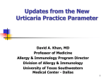 Updates from the New Urticaria Practice Parameter