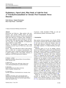 Preliminary, Open-Label, Pilot Study of Add-On Oral D