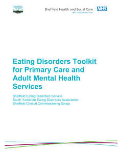 Eating Disorders Toolkit for Primary Care and Adult Mental Health Services