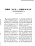 What good is feeling bad? - UM Personal World Wide Web Server