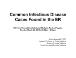 Common Infectious Disease Cases Found in the ER 39th Semi