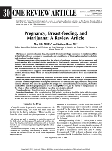 Pregnancy, Breast-feeding, and Marijuana