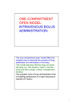 ONE-COMPARTMENT OPEN MODEL: INTRAVENOUS BOLUS