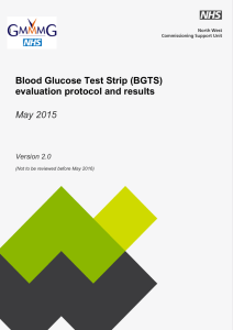 Blood Glucose Testing Strips Evaluation