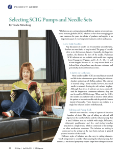 Selecting SCIG Pumps and Needle Sets