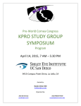 Program & Abstracts KPro Study Group Symposium