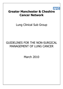 Non-Surgical guidelines for lung cancer