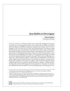 Jean Bodin on Sovereignty - Arcade