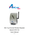 802.11g Universal Wireless Repeater Model # AP311W