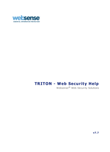 TRITON - Web Security Help, v7.7