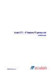 Aculab E1/T1 – IP Telephony PCI gateway card