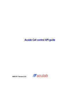 Aculab Call control API guide