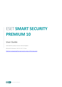 1. ESET Smart Security Premium