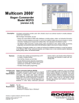 Multicom 2000 Bogen Commander Model MCPCI, version 2, Spec