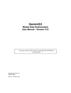 Gemini/PD Technical Manual