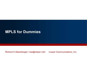 MPLS for Dummies
