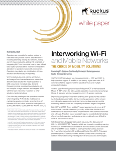 Interworking Wi-Fi and Mobile Networks