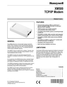 74-3468-3 - XM500 TCP/IP Modem
