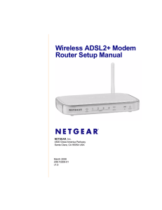 Wireless ADSL2+ Modem Router Setup Manual