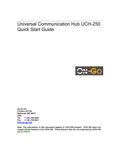 Universal Communication Hub UCH