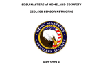 SDSU MASTERS of HOMELAND SECURITY GEOL600 SENSOR