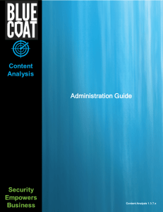 Content Analysis 1.3 Administration Guide