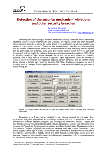 Detection of the security mechanism` violations and other