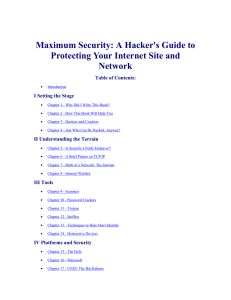 Maximum Security: A Hacker`s Guide