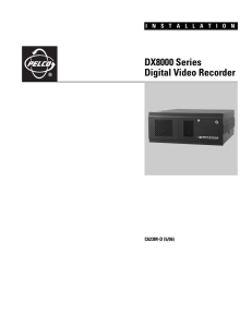 Pelco DX8000 Installation Manual - Ber