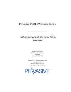 Pervasive PSQL v9 Service Pack 2