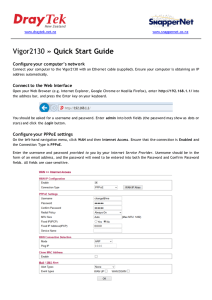 Vigor2130 » Quick Start Guide