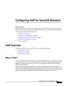 Configuring VoIP for SonicOS Standard