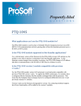 PTQ-‐104S - ProSoft Technology