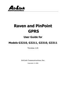 Raven and PinPoint GPRS User Guide