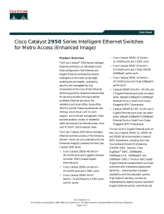 Cisco Catalyst 2950 Series Intelligent Ethernet