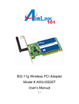 802.11g Wireless PCI Adapter Model # AWLH3026T