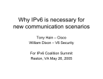 Why IPv6 is necessary for new communication scenarios