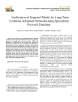 Verification of Proposed Model for Long Term Evolution