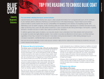 TOP FIVE REASONS TO CHOOSE BLUE COAT