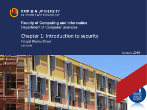 Chapter 1: Introduction to security