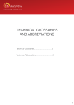 technical glossaries and abbreviations