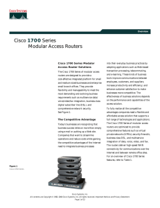 Cisco 1700 Series Modular Access Routers