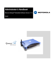 Administrator`s Handbook for the Motorola 3347