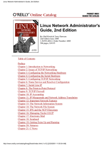 Linux Network Administrator`s Guide, 2nd Edition