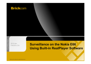 Surveillance on the Nokia E66 Using Built