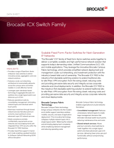 Brocade ICX Switch Family Data Sheet