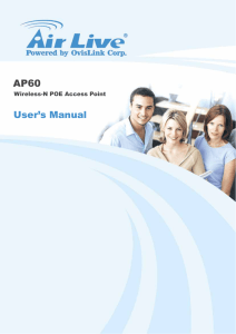 AirLive AP60 Manual
