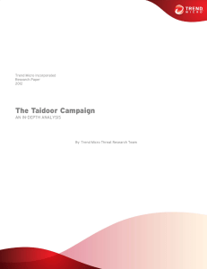 The Taidoor Campaign: An In-Depth Analysis