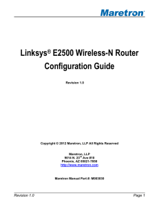 Linksys® E2500 Wireless-N Router Configuration Guide