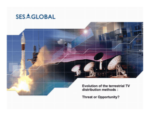 Evolution of the terrestrial TV distribution methods